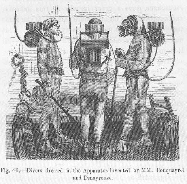 FMIB_49984_Divers_dressed_in_the_Apparatus_Invented_by_MM_Rouquayrol_and_Denayrouze